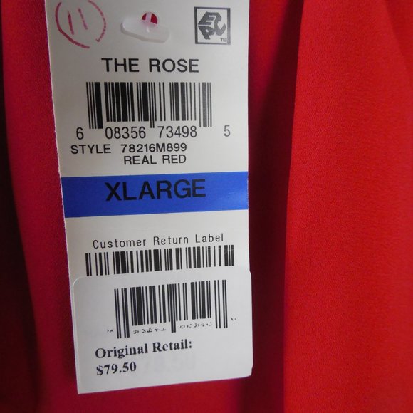 INC XL Top NWT $79 Red Off The Shoulder Blouse Gem - Picture 2 of 7